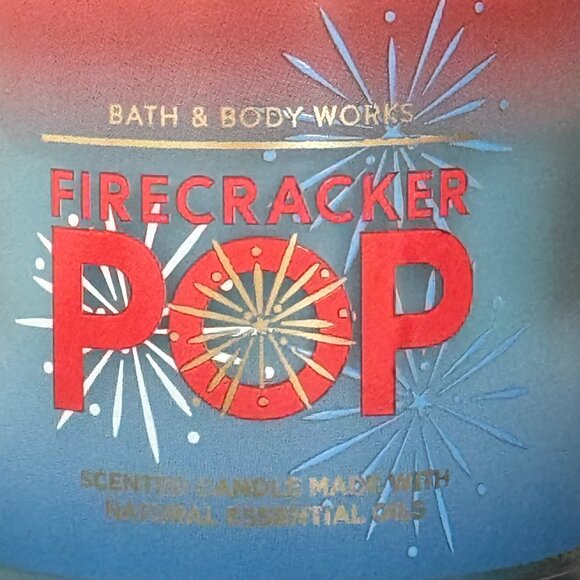 BBW Firecracker Pop Bath & Body Works Mason Jar Single Wick Candle - Picture 3 of 10